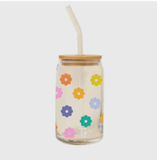 Flower Glass Can
