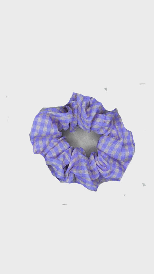 Lavender Gingham Scrunchie